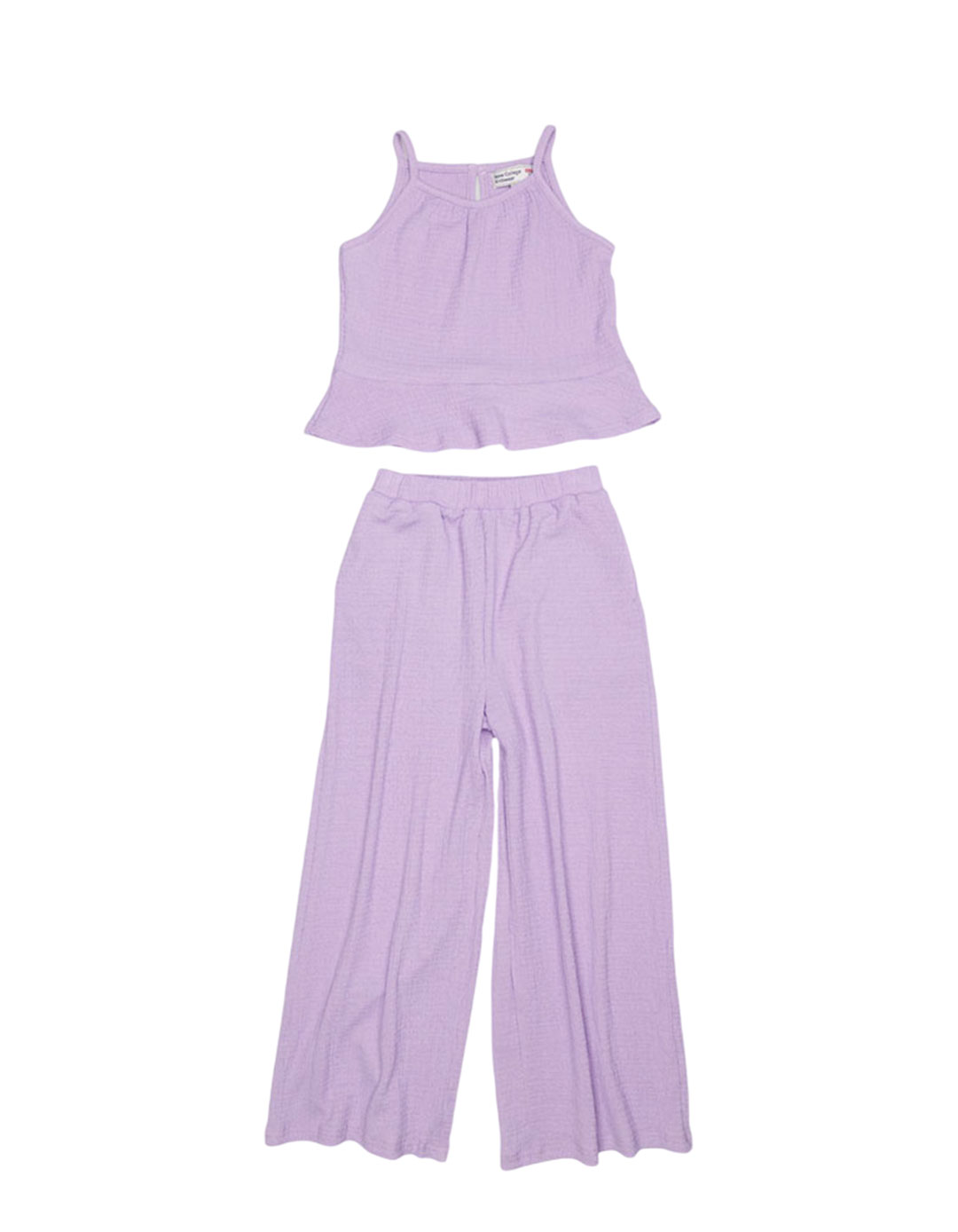 Λιλά Παιδικό Σετ για Κορίτσι – Τοπ & Παντελόνι για Καλοκαιρινές Εμφανίσεις.Regular Fit.