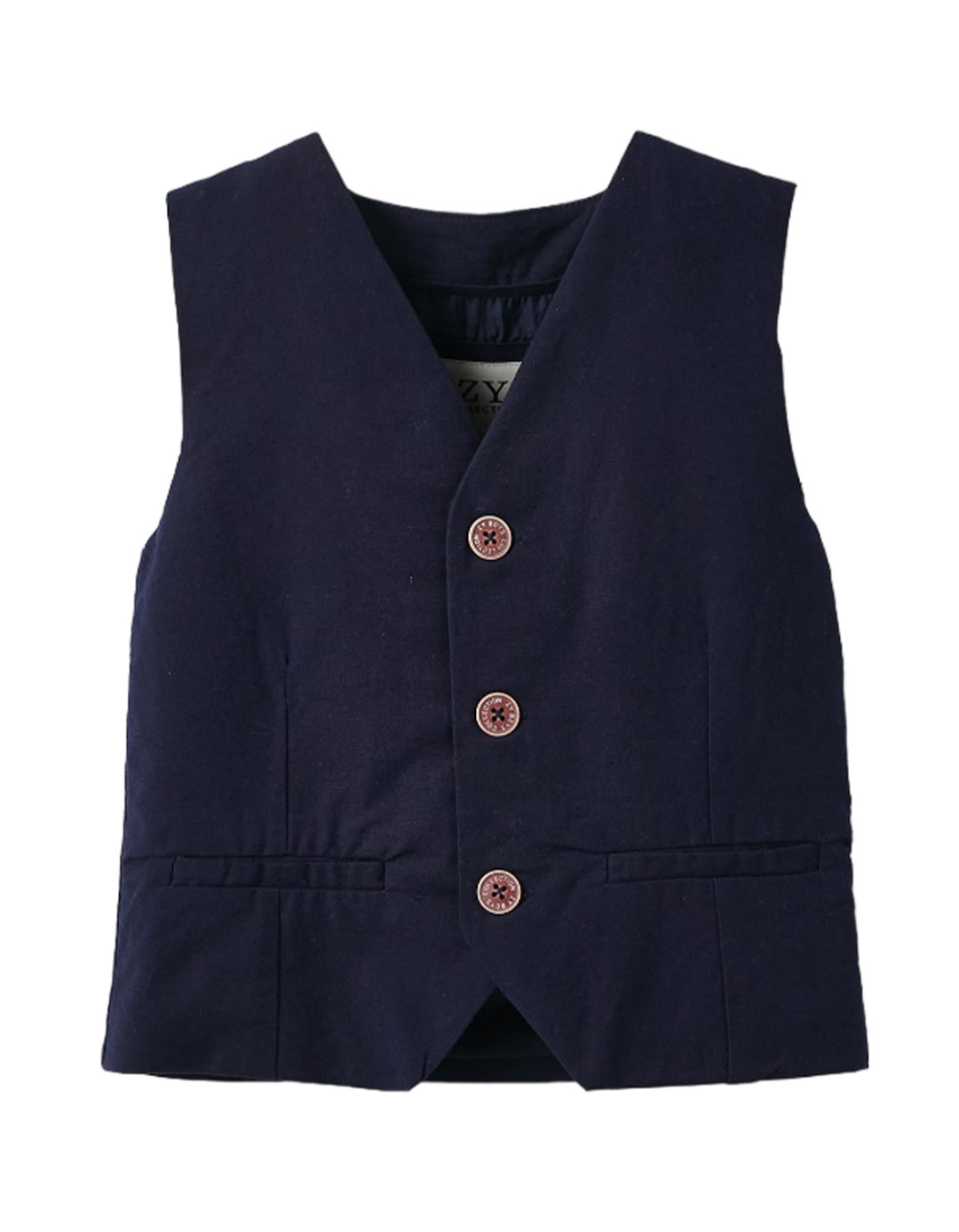 Σκούρο μπλε  κουστούμι για αγόρι, σακάκι, γιλέκο και παντελόνι από 86% βαμβάκι και14% λινό , slim fit. Σκούρο μπλε  κουστούμι για αγόρι, σακάκι, γιλέκο και παντελόνι από 86% βαμβάκι και14% λινό , slim fit.