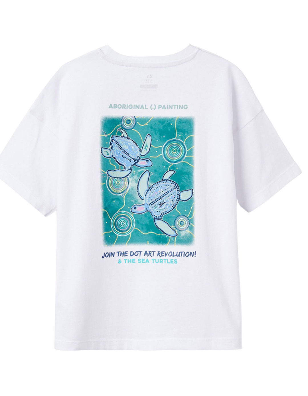 Λευκό μπλουζάκι για αγόρια, 100% βαμβάκι με στάμπα στην πλάτη,slim fit.