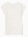 Λευκό κοντομάνικο μπλουζάκι για κορίτσια zippy, Slim Fit, 100% βαμβάκι.