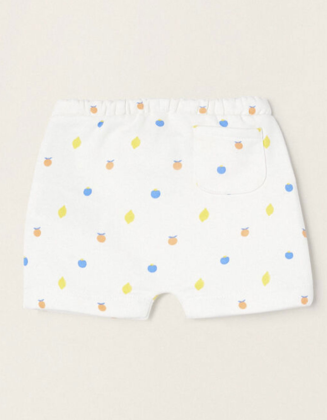 Λευκό σορτς για νεογέννητα αγόρια, Slim Fit, 100% βαμβάκι.
