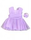 Παιδικό Φόρεμα Λιλά με Τούλι και Ασορτί Αξεσουάρ Μαλλιών,30%COTTON70%POL.Regular Fit.