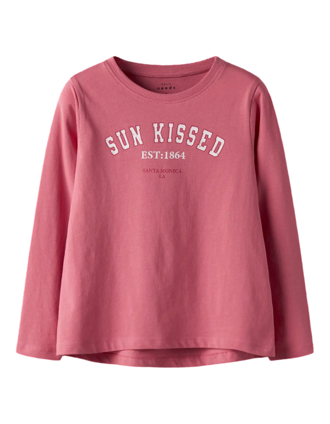 Μακρυμάνικη Μπλούζα “Sun Kissed” σε Ροζ Χρώμα για Κορίτσι.Regular Fit.