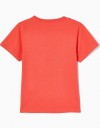 Κοντομάνικο μπλουζάκι για αγόρια Πορτοκαλί, Slim Fit, 100% βαμβάκι. Κοντομάνικο μπλουζάκι για αγόρια Πορτοκαλί, Slim Fit, 100% βαμβάκι.