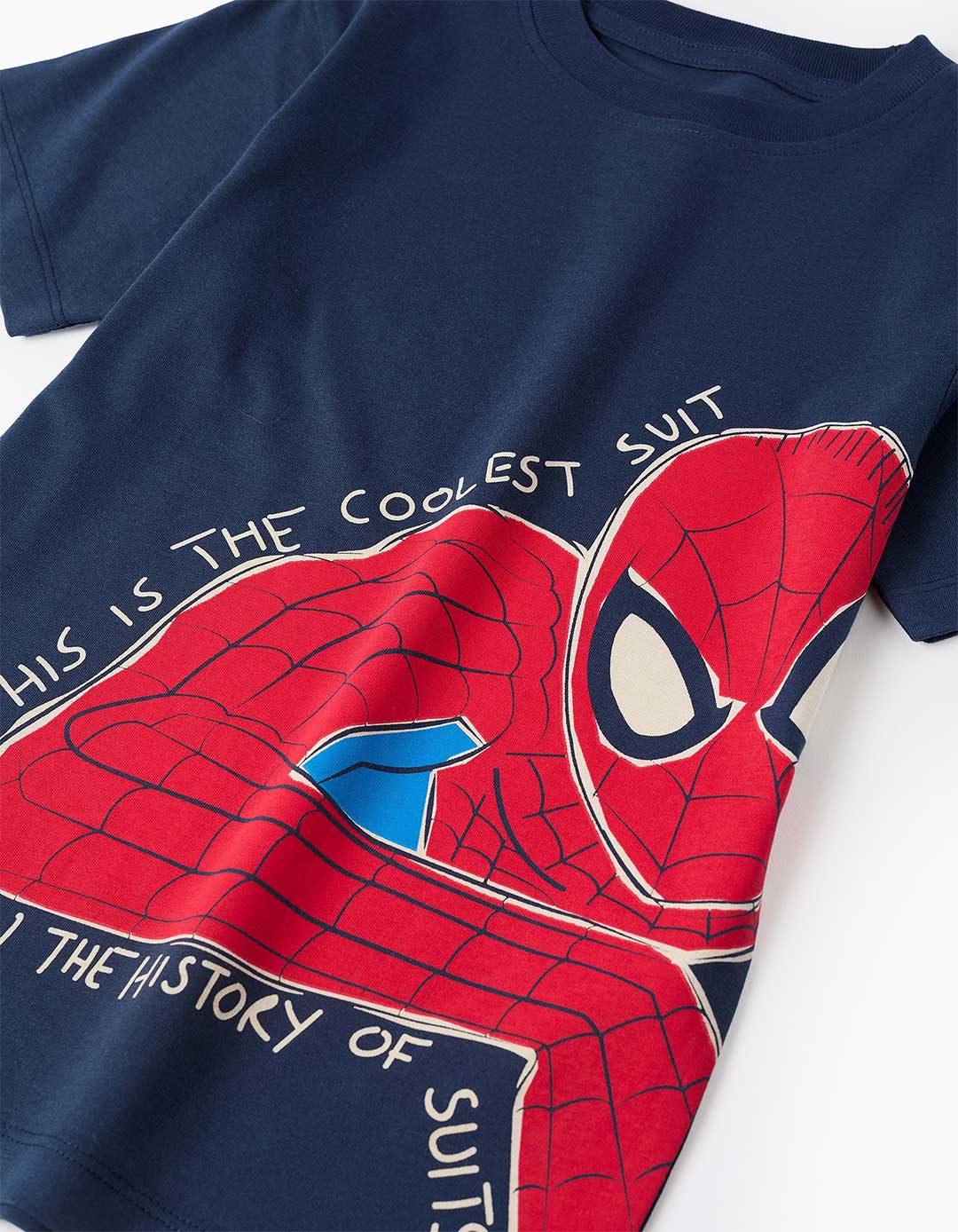 Παιδικό Μπλε Μπλουζάκι Spiderman Zippy 100% Βαμβάκι με Πιστοποίηση Oeko-Tex.Slim Fit.