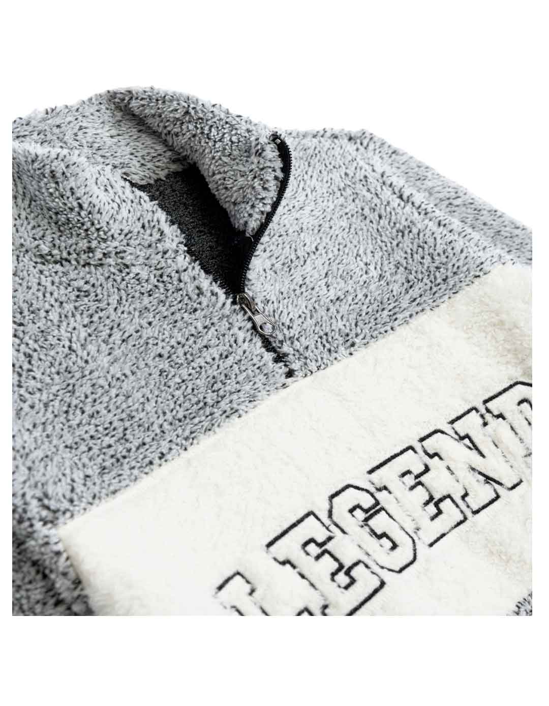 Παιδική μακρυμάνικη μπλούζα για αγόρι, γκρι-εκρού, Regular Fit, 100% πολυεστέρας,