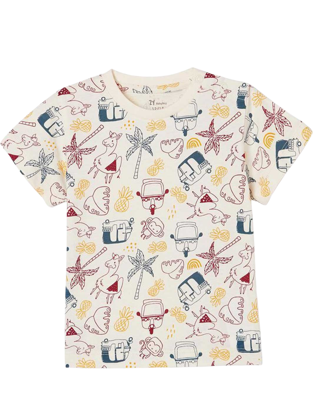 Μπλουζάκι για αγοράκι,Μπεζ, Slim Fit, 100% βαμβάκι. Μπλουζάκι για αγοράκι,Μπεζ, Slim Fit, 100% βαμβάκι.