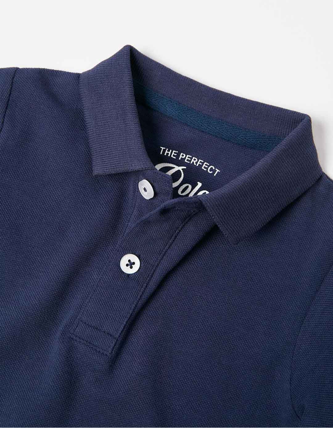 Σκούρο μπλε κοντομάνικο μπλουζάκι πόλο για αγόρι, Slim Fit, 100% βαμβάκι. Σκούρο μπλε κοντομάνικο μπλουζάκι πόλο για αγόρι, Slim Fit, 100% βαμβάκι.