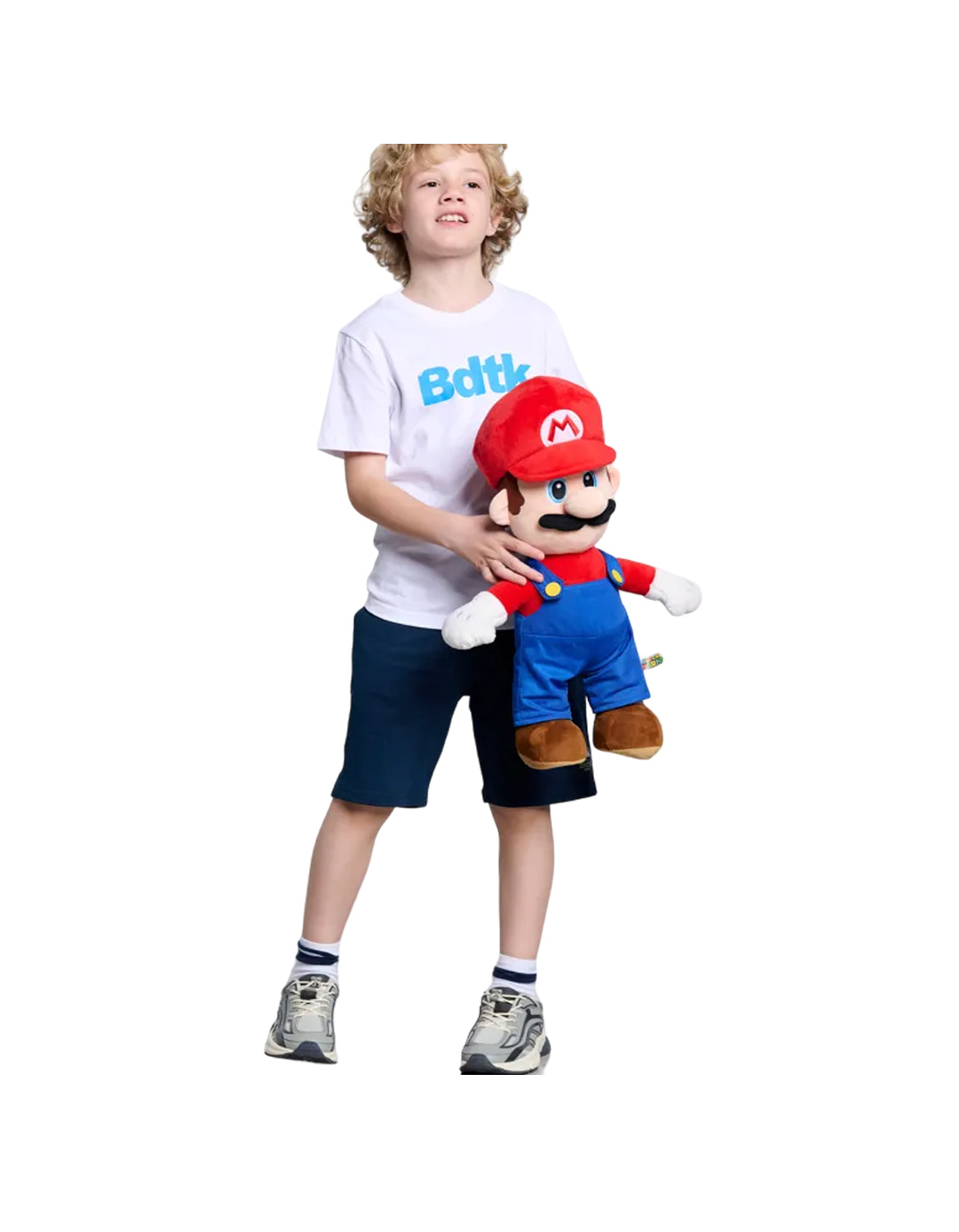 Παιδική κοντομάνικη μπλούζα Bdtk για αγόρι, λευκή, Regular Fit, 1000% βαμβάκι.