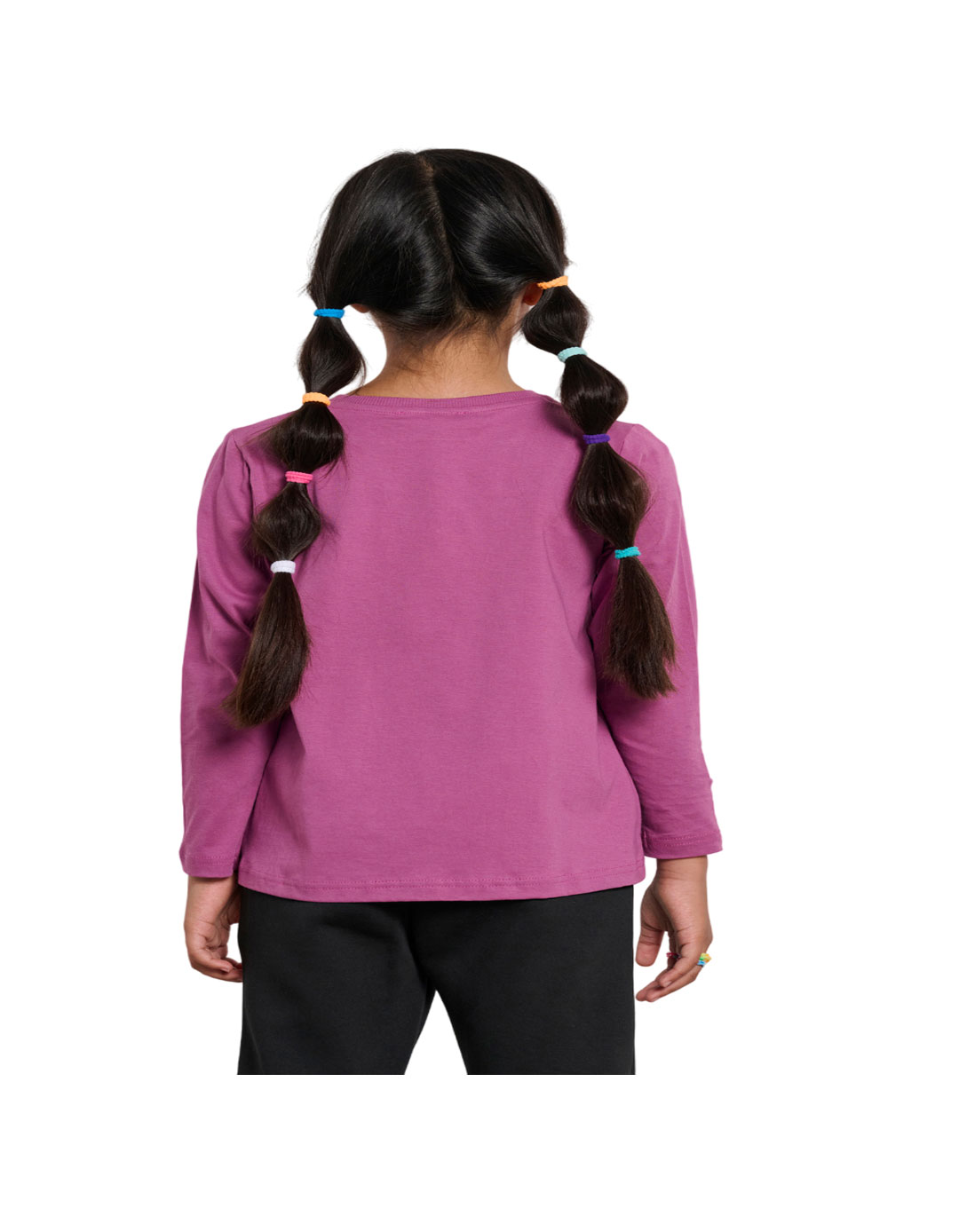 Παιδικό μακρυμάνικό μπλουζάκι Bodytalk για κορίτσι, ματζέντα, Regular Fit, 100% βαμβάκι.