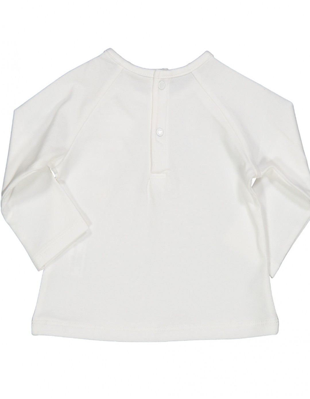 Λευκή μπλούζα με μακρύ μανίκι για κορίτσι 3-24 μηνών