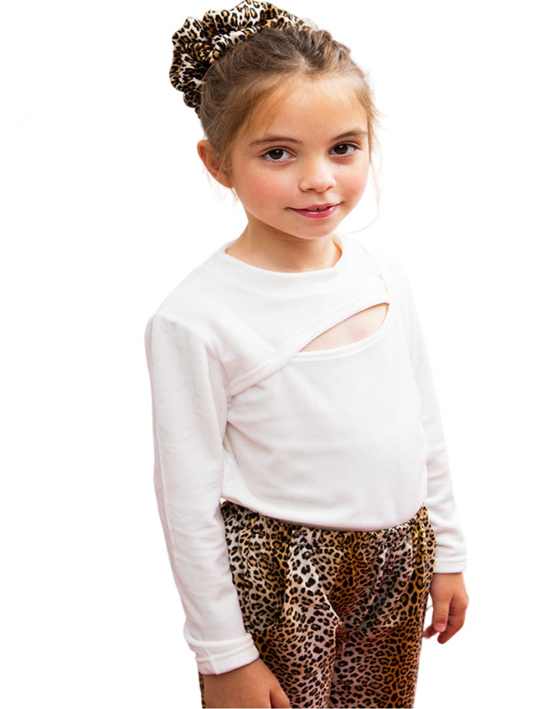 Παιδική μπλούζα για κορίτσι βελουτέ, εκρού, Regular Fit, 92% Pes-8%SP. Παιδική μπλούζα για κορίτσι βελουτέ, εκρού, Regular Fit, 92% Pes-8%SP.