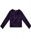Παιδική μπλούζα για κορίτσι με παγιέτες, μωβ, Regular Fit, 100% PES.