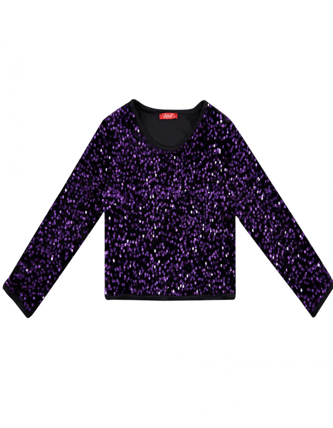 Παιδική μπλούζα για κορίτσι με παγιέτες, μωβ, Regular Fit, 100% PES. Παιδική μπλούζα για κορίτσι με παγιέτες, μωβ, Regular Fit, 100% PES.