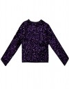 Παιδική μπλούζα για κορίτσι με παγιέτες, μωβ, Regular Fit, 100% PES.