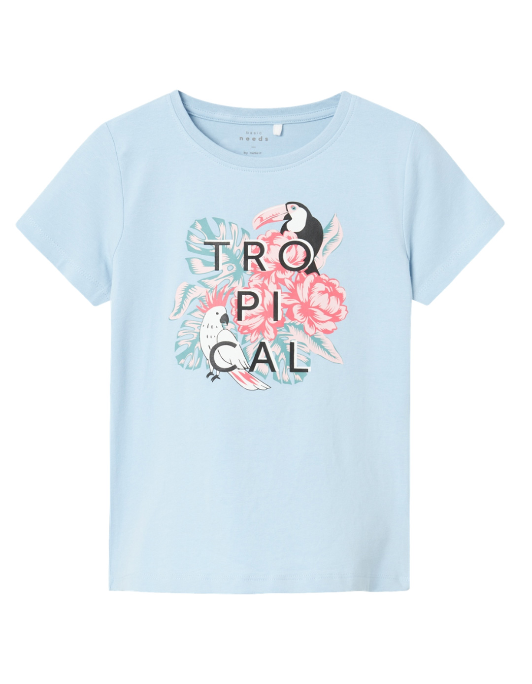 Παιδική μπλούζα κοντομάνικη για κορίτσι, γαλάζια, Regular Fit, 100% βαμβάκι. Παιδική μπλούζα κοντομάνικη για κορίτσι, γαλάζια, Regular Fit, 100% βαμβάκι.