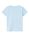 Παιδική μπλούζα κοντομάνικη για κορίτσι, γαλάζια, Regular Fit, 100% βαμβάκι.