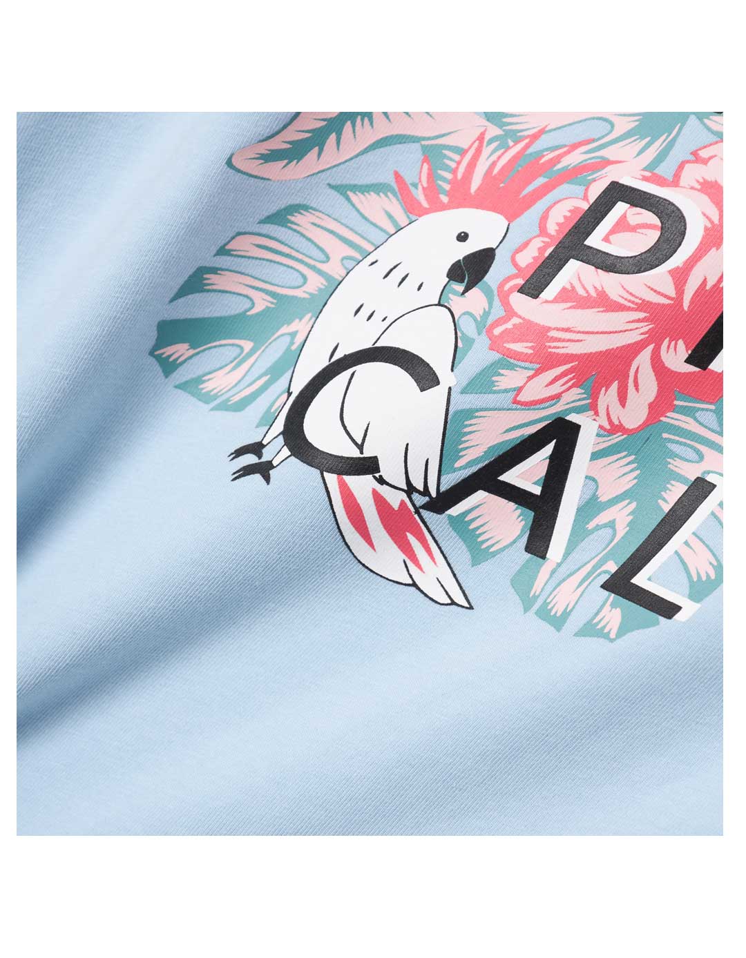 Παιδική μπλούζα κοντομάνικη για κορίτσι, γαλάζια, Regular Fit, 100% βαμβάκι.