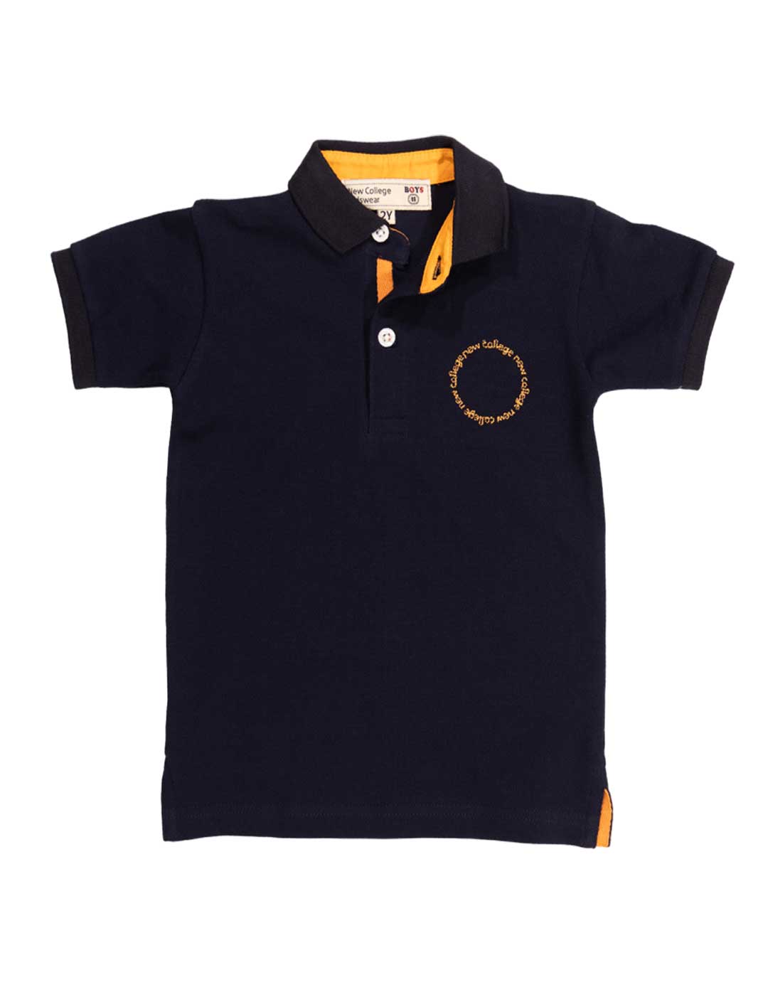 Παιδική κοντομάνικη μπλούζα για αγόρι, μπλε μαρεν, Regular Fit, 100% βαμβάκι.