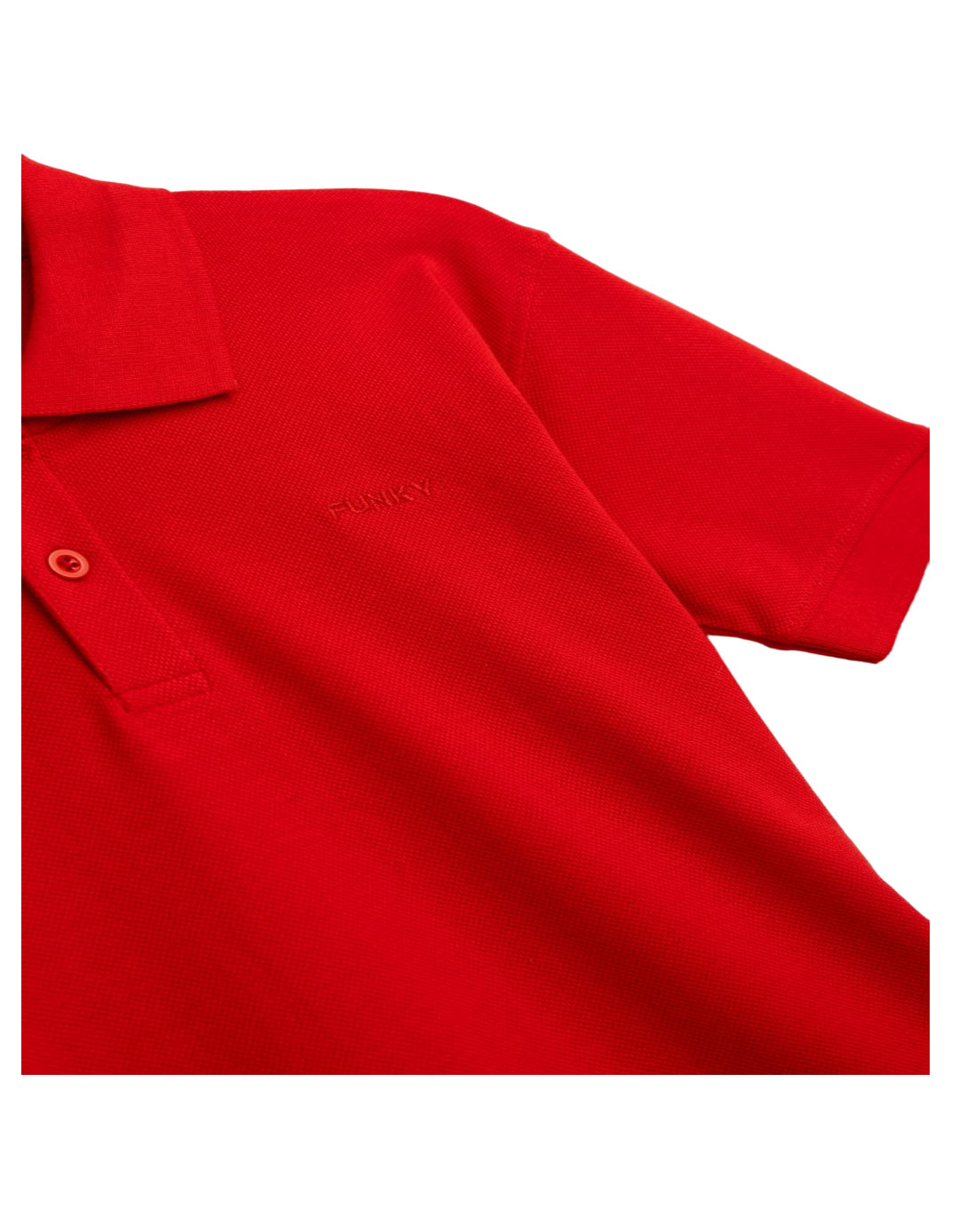 Παιδική μπλούζα κοντομάνικη πόλο για αγόρι, κόκκινη, Regular Fit, 100% βαμβάκι.