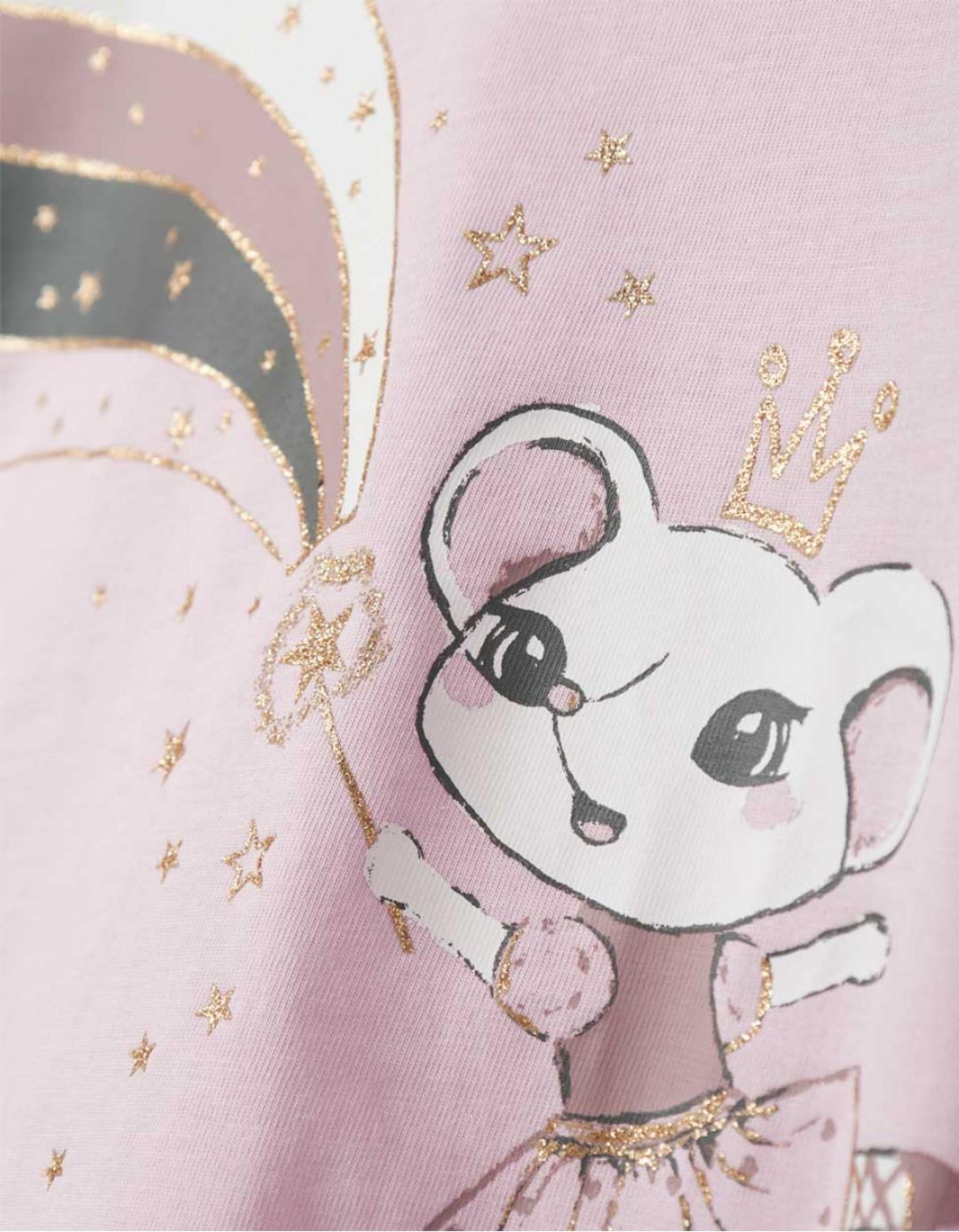 παιδικό μακρυμάνικο μπλουζάκι name it κορίτσι λιλά ποντίκι