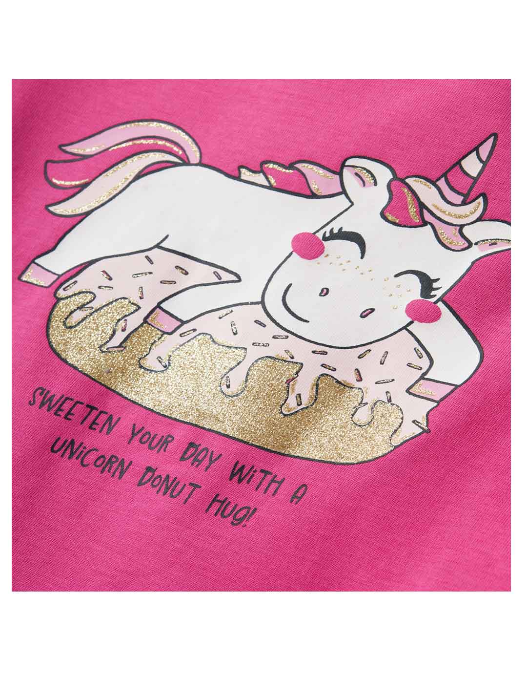 Παιδική μπλούζα μακρυμάνικη για κορίτσι, φούξια, Regular Fit, 100% βαμβάκι.