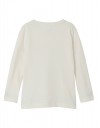 Παιδική μπλούζα μακρυμάνικη για κορίτσι, λευκή, Regular Fit, 100% βαμβάκι.