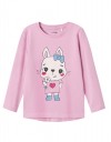 Παιδική μπλούζα μακρυμάνικη για κορίτσι, ροζ, Regular Fit, 95% βαμβάκι-5% ελαστίνη. Παιδική μπλούζα μακρυμάνικη για κορίτσι, ροζ, Regular Fit, 95% βαμβάκι-5% ελαστίνη.