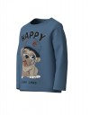 Παιδική μπλούζα Name It με τύπωμα σκυλάκι Happy για αγόρι