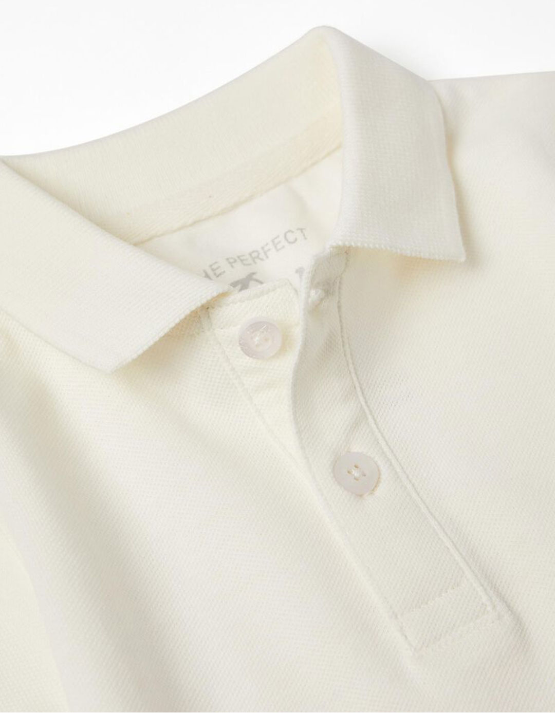 Λευκό κοντομάνικο μπλουζάκι πόλο για αγόρι, Slim Fit, 100% βαμβάκι.
