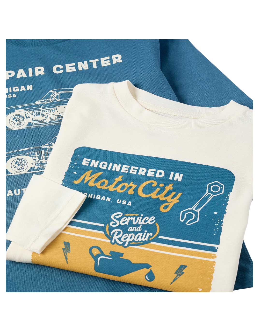 Παιδικό σετ μπλουζάκια αγόρι Zippy λευκό και τυρκουάζ