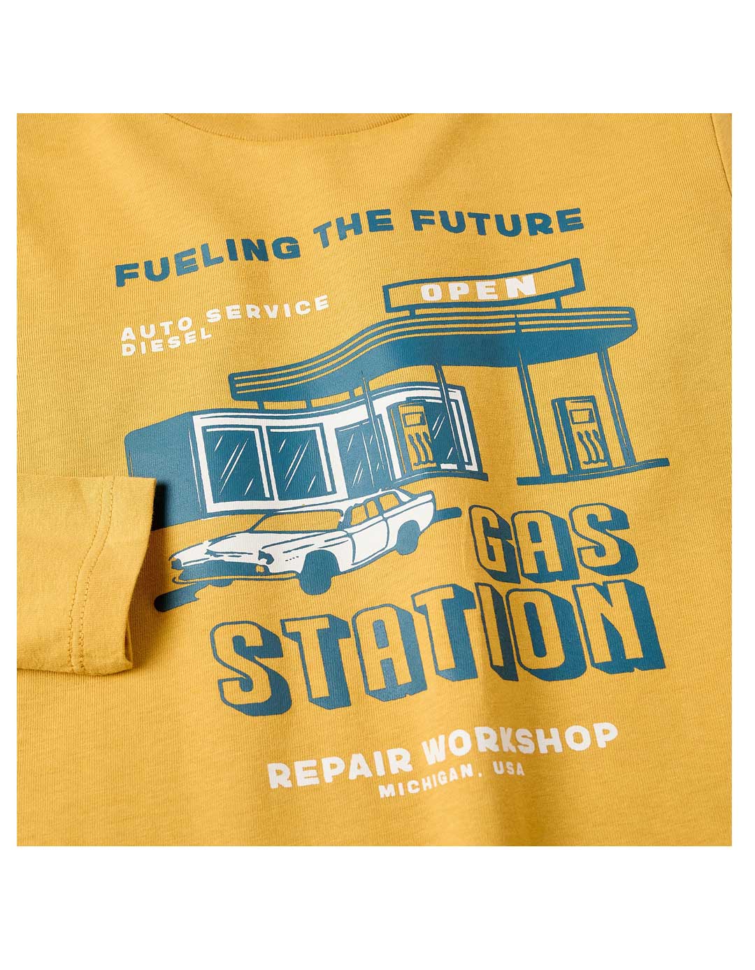 Παιδικό μακρυμάνικό μπλουζάκι για αγόρι, μουσταρδί, Slim Fit, 100% βαμβάκι. Παιδικό μακρυμάνικό μπλουζάκι για αγόρι, μουσταρδί, Slim Fit, 100% βαμβάκι.