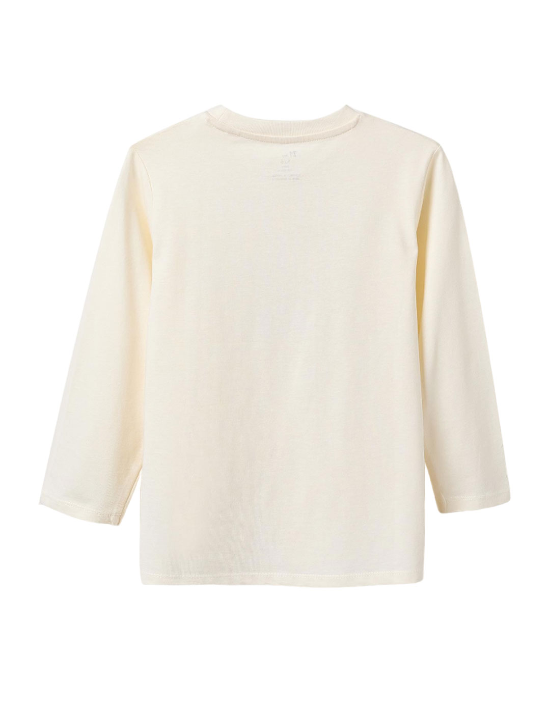 Παιδικό μακρυμάνικό μπλουζάκι για αγόρι, μπεζ, Slim Fit, 100% βαμβάκι.