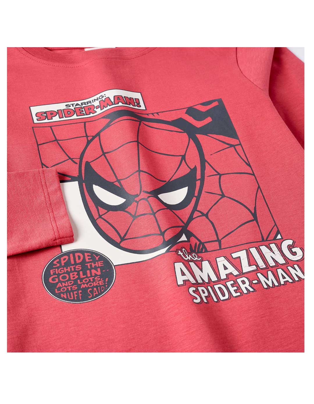 Παιδικό μακρυμάνικό μπλουζάκι για αγόρι Spiderman, ΄΄κόκκινο, Slim Fit, 100% βαμβάκι. Παιδικό μακρυμάνικό μπλουζάκι για αγόρι Spiderman, ΄΄κόκκινο, Slim Fit, 100% βαμβάκι.