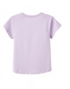 Δύο μπλουζάκια κοντομάνικα για κορίτσι, λευκό-λιλά, Slim Fit, 100% βαμβάκι.