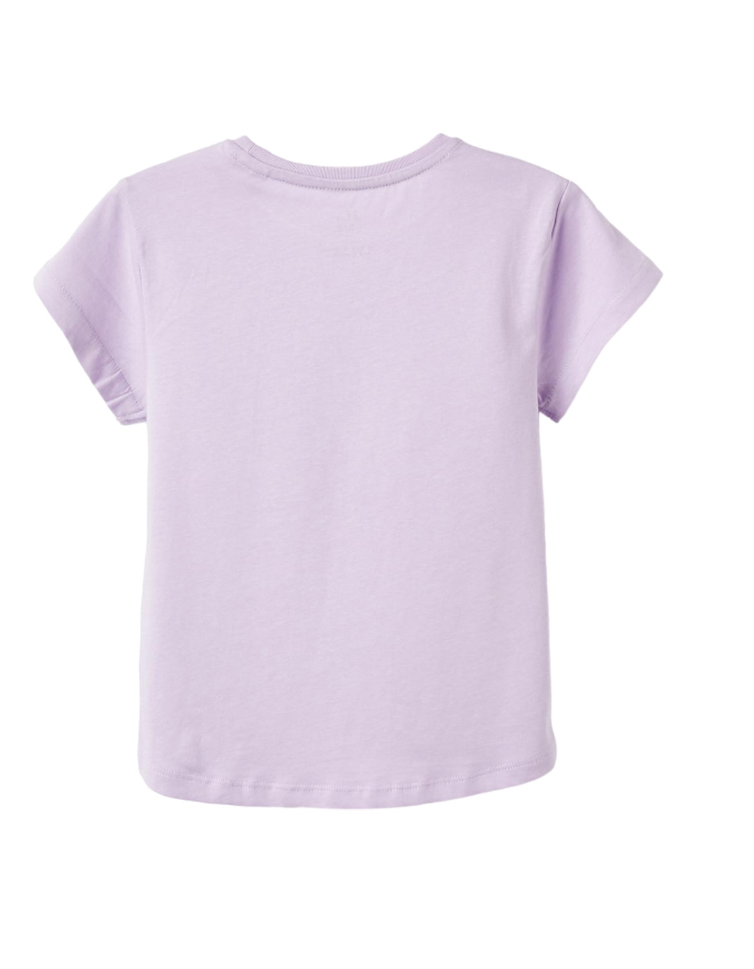 Δύο μπλουζάκια κοντομάνικα για κορίτσι, λευκό-λιλά, Slim Fit, 100% βαμβάκι.