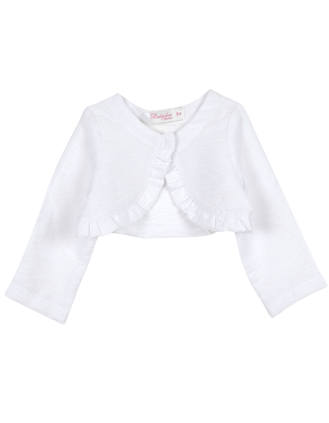 Μπολερό σε λευκό χρώμα για κορίτσι 85%visc15%my.Regular Fit.