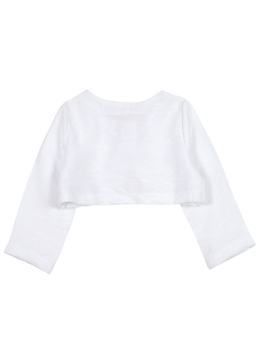 Μπολερό σε λευκό χρώμα για κορίτσι 85%visc15%my.Regular Fit.