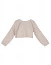 Μπεζ μπολερό για κορίτσι Babylon Fashion με μακριά μανίκια