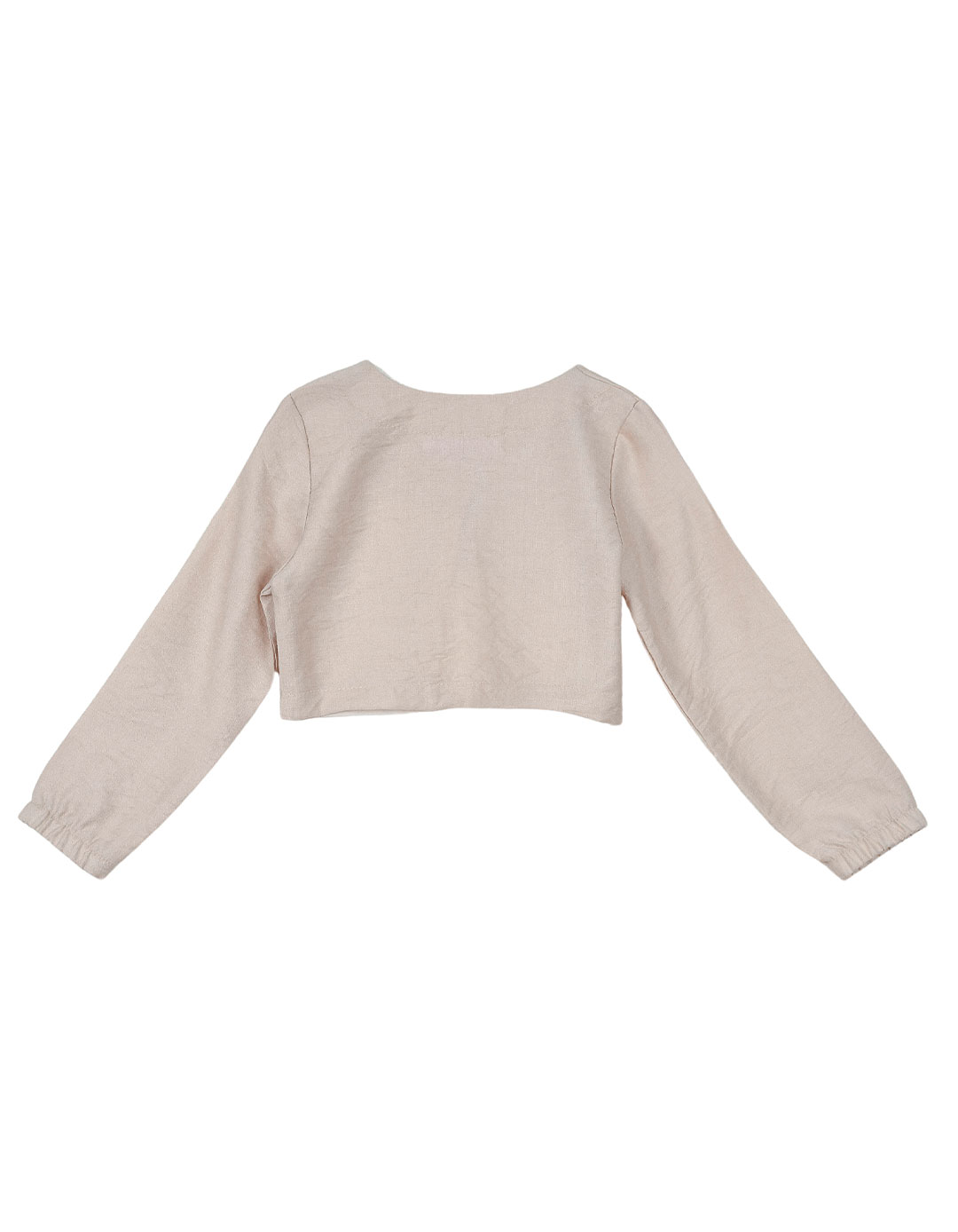 Μπεζ μπολερό για κορίτσι Babylon Fashion με μακριά μανίκια