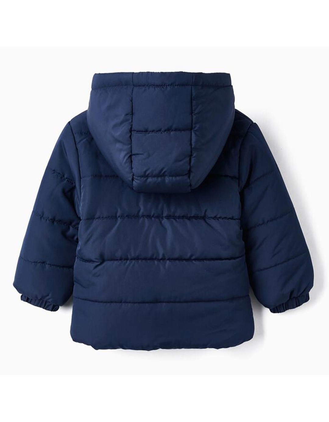 Μπουφάν για αγοράκι με κουκούλα μπλε, Slim Fit, 100% πολυεστέρας.