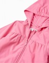 Ροζ αντιανεμικό μπουφάν με κουκούλα για κοριτσάκια, Slim Fit, 15% βαμβάκι, 85% πολυεστέρας.