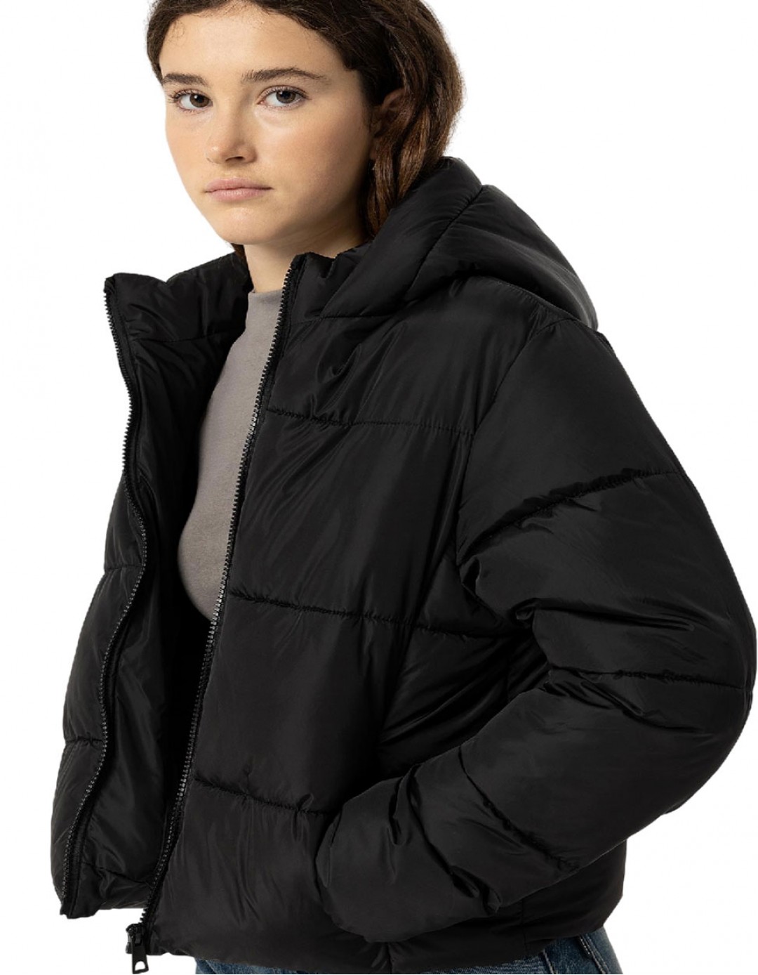 Παιδικό μπουφάν για κορίτσι με κουκούλα ,μαύρο, Regular Fit, 100% πολυεστέρας. Παιδικό μπουφάν για κορίτσι με κουκούλα ,μαύρο, Regular Fit, 100% πολυεστέρας.