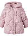 Μπουφάν με κουκούλα για κορίτσι με επένδυση, ροζ, Slim Fit, 100% πολυεστέρας. Μπουφάν με κουκούλα για κορίτσι με επένδυση, ροζ, Slim Fit, 100% πολυεστέρας.