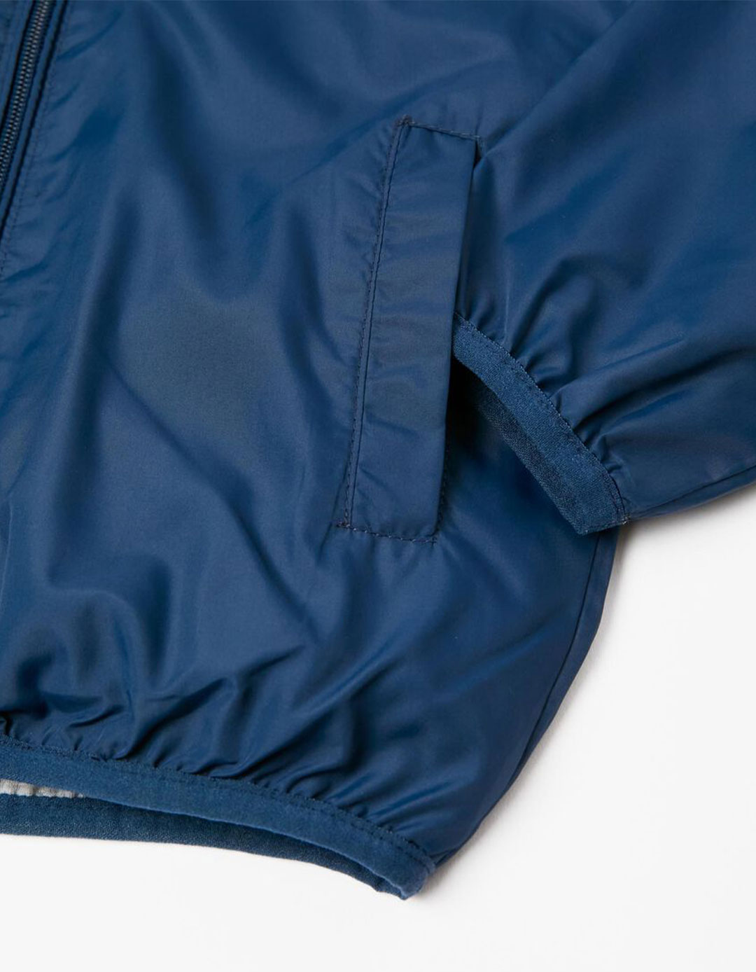 Μπλε αντιανεμικό μπουφάν για αγόρι, Slim Fit, 85% βαμβάκι, 15% πολυεστέρας,