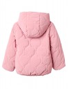 Ροζ παιδικό μπουφάν με κουκούλα και γούνα για κορίτσι