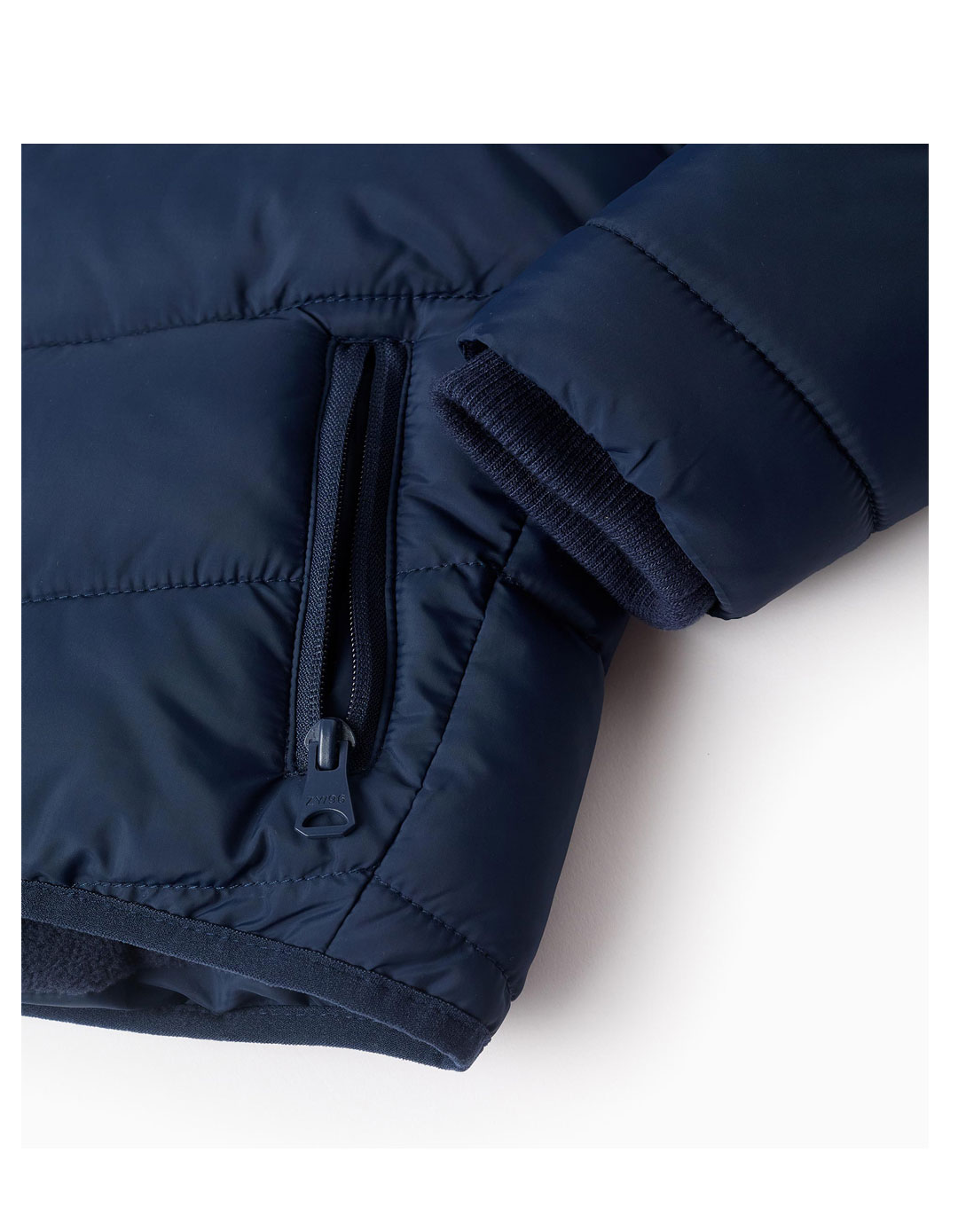 Παιδικό μπουφάν με κουκούλα και φλις, για αγόρι, μπλε, Slim Fit, 100% πολυεστέρας. Παιδικό μπουφάν με κουκούλα και φλις, για αγόρι, μπλε, Slim Fit, 100% πολυεστέρας.