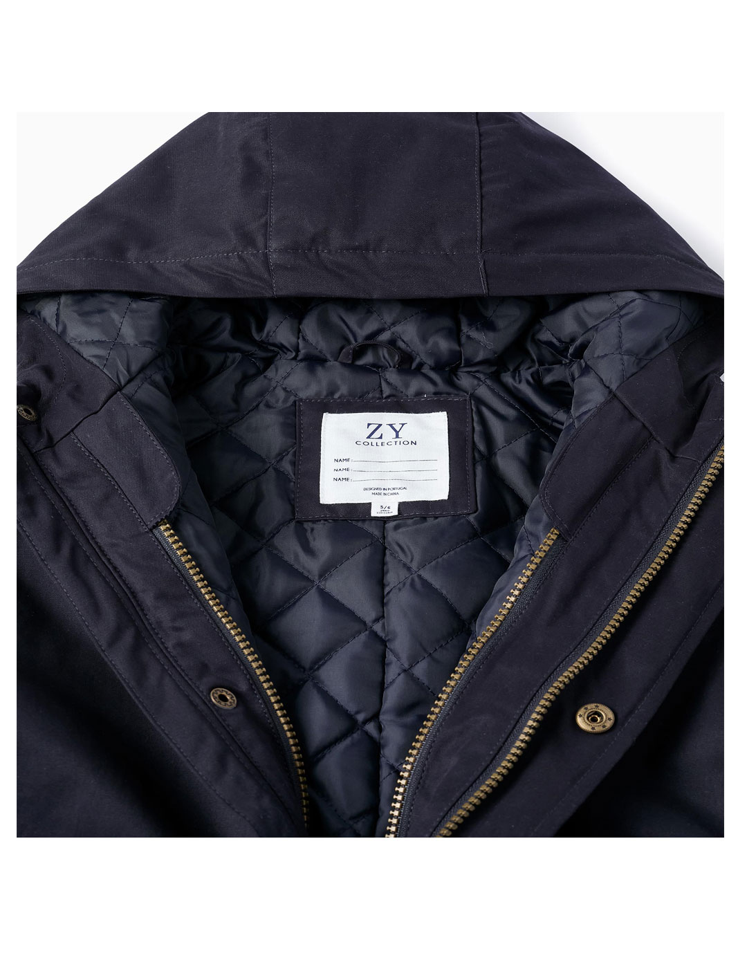 Παιδικό μπλε παρκά με διπλό γιλέκο Zippy για αγόρι 4-14 ετών χειμώνας