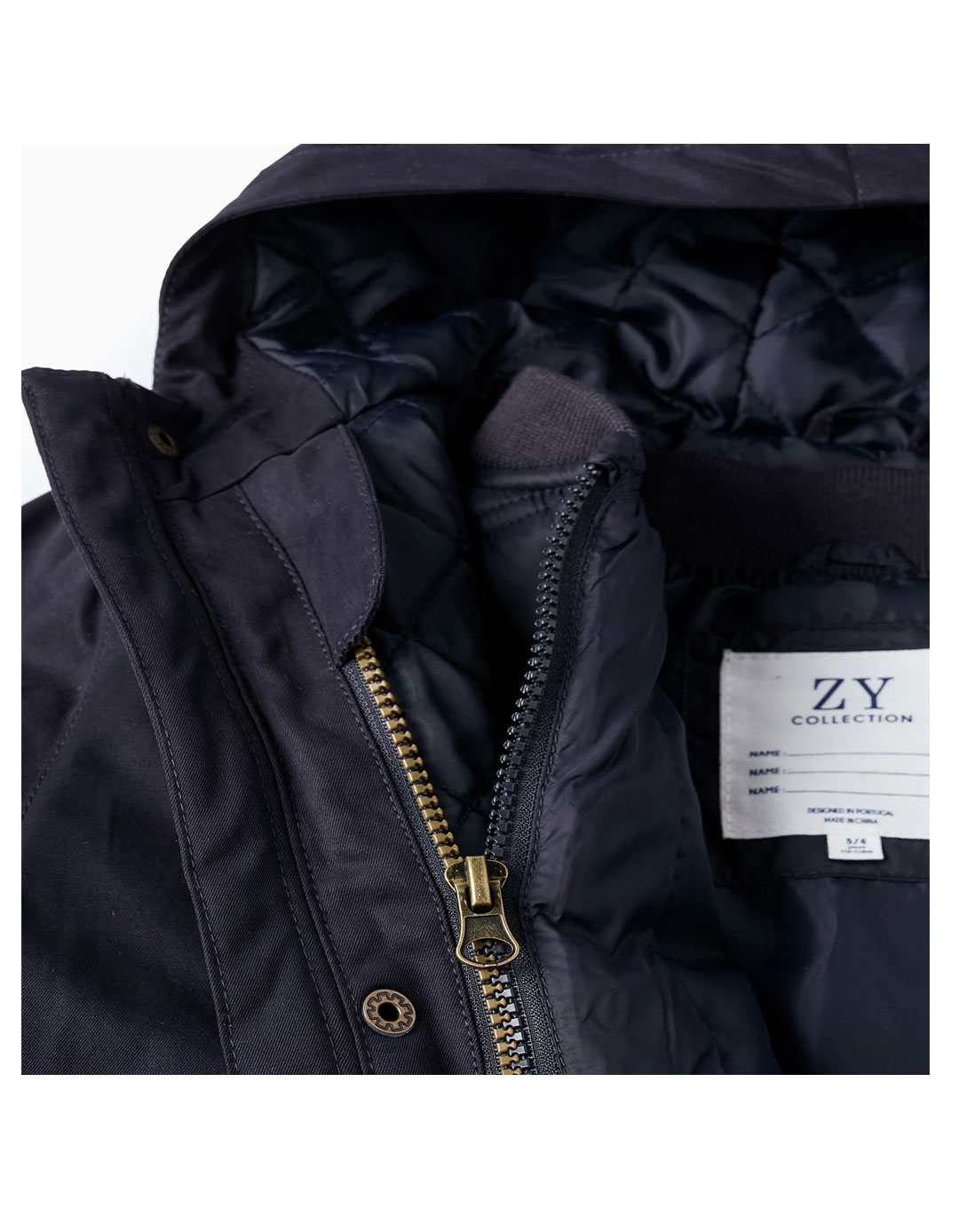 Παιδικό μπλε παρκά με διπλό γιλέκο Zippy για αγόρι 4-14 ετών χειμώνας