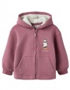 Μπουφανοζακέτα για κορίτσι με κουκούλα λιλά, Slim Fit, 68% βαμβάκι, 32% πολυεστέρας. Μπουφανοζακέτα για κορίτσι με κουκούλα λιλά, Slim Fit, 68% βαμβάκι, 32% πολυεστέρας.